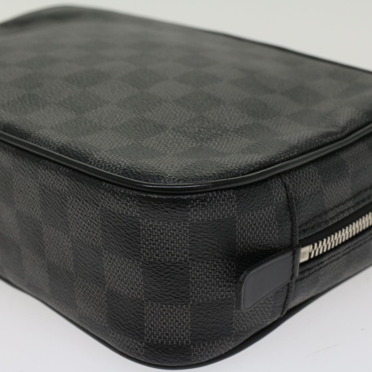 LOUIS VUITTON Damier Graphite Trousse and CrackingGM Clutch Bag N47521 LV 47422