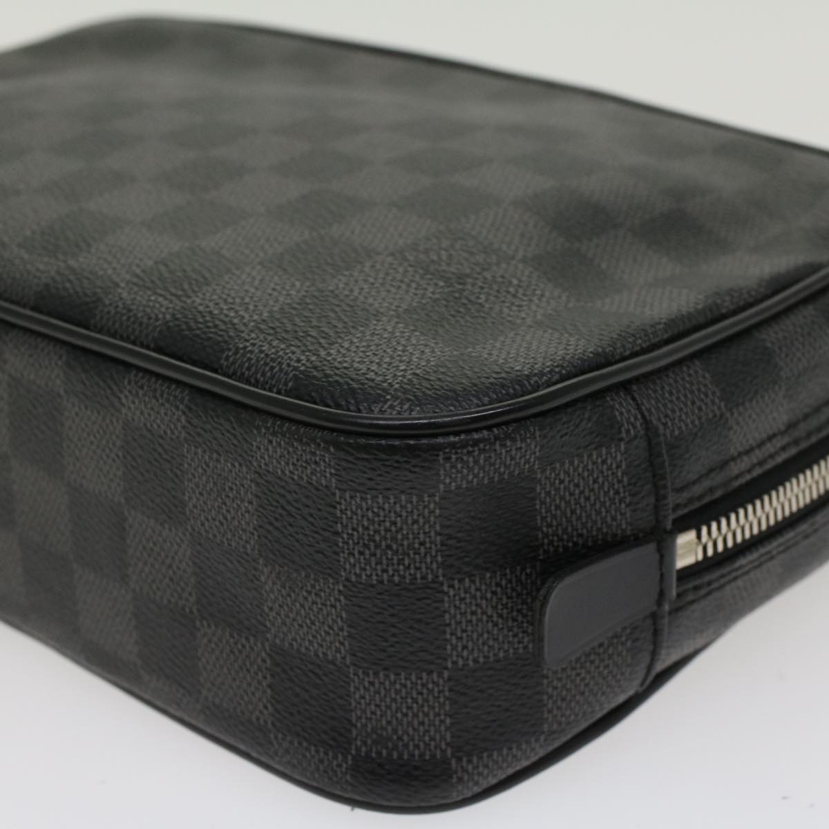 LOUIS VUITTON Damier Graphite Trousse and CrackingGM Clutch Bag N47521 LV 47422