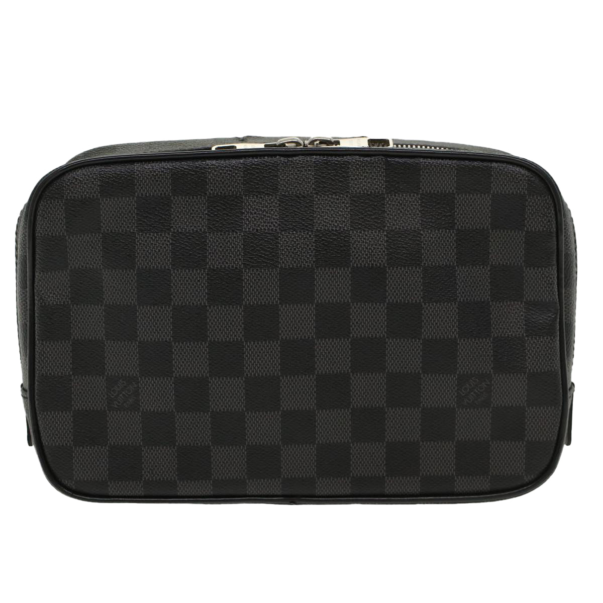 LOUIS VUITTON Damier Graphite Trousse and CrackingGM Clutch Bag N47521 LV 47422