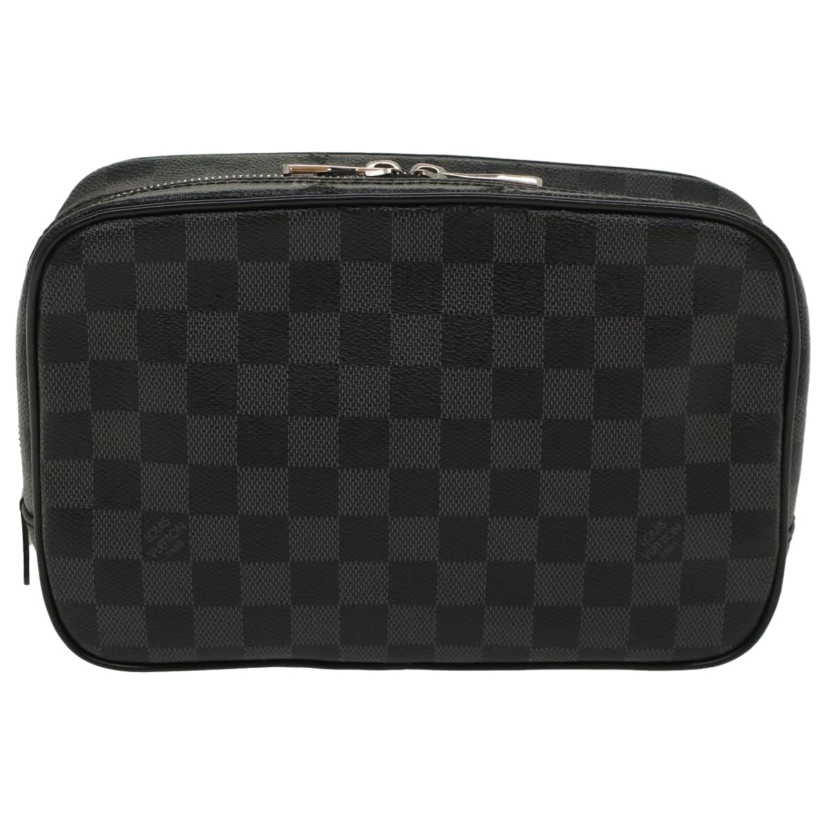 LOUIS VUITTON Damier Graphite Trousse and CrackingGM Clutch Bag N47521 LV 47422 - 0