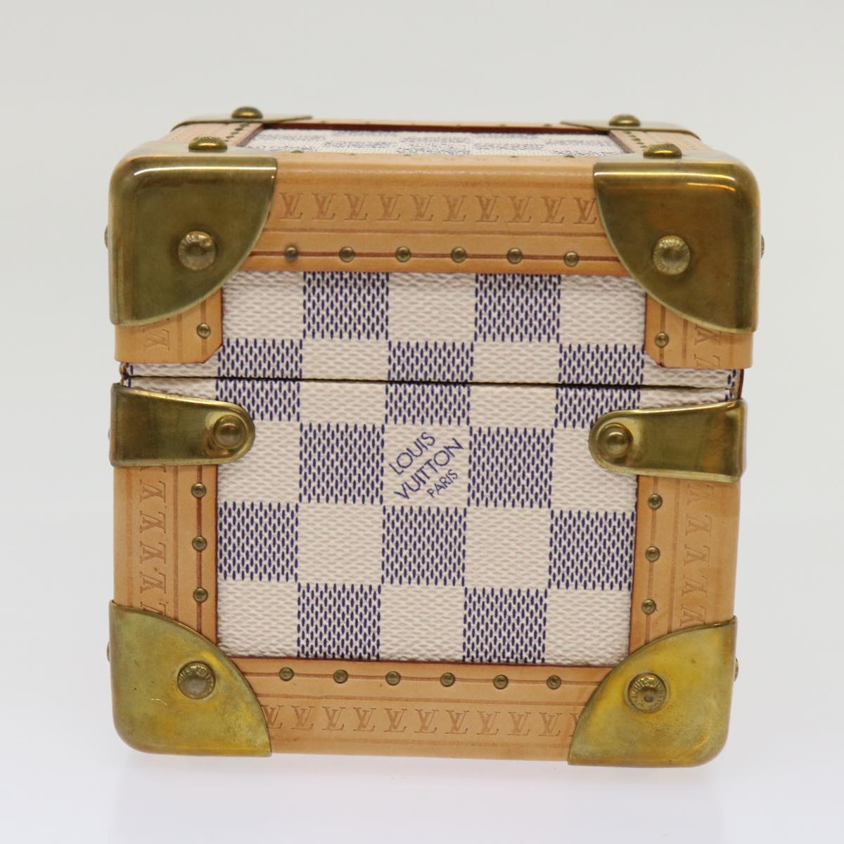 LOUIS VUITTON Damier Azur Melville PM Jewelry Box N48054 LV Auth 47439A