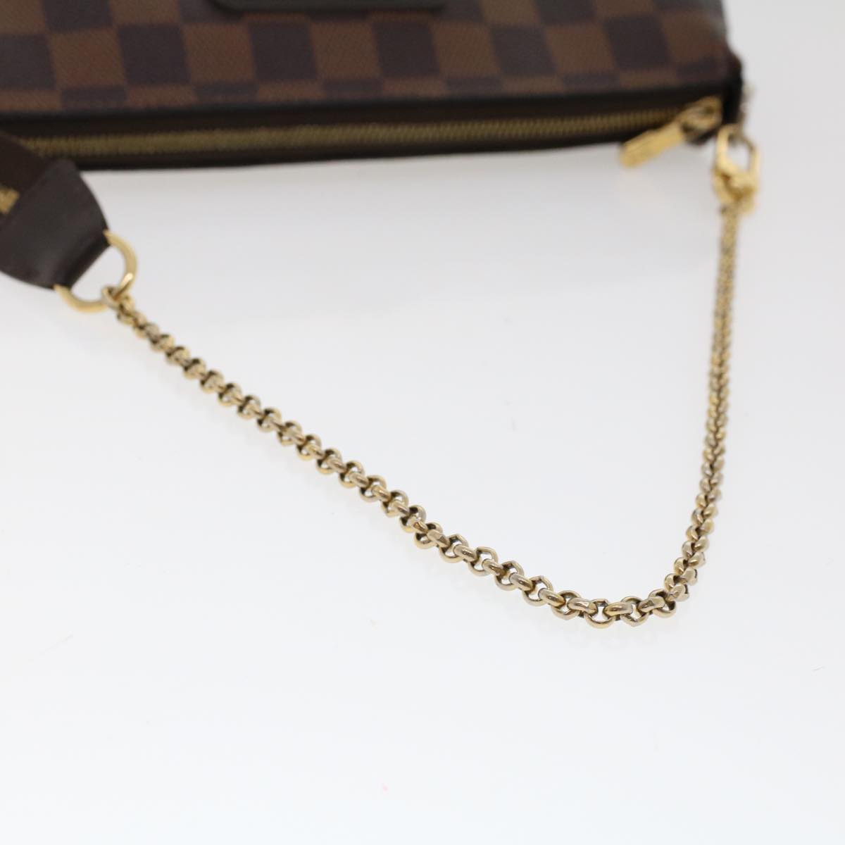 LOUIS VUITTON Damier Ebene Eva Shoulder Bag 2way N55213 LV Auth 47442