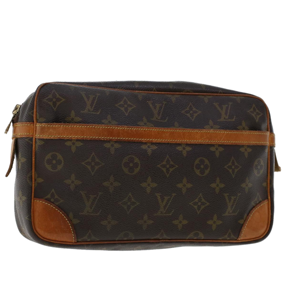 LOUIS VUITTON Monogram Compiegne 28 Clutch Bag M51845 LV Auth 47452