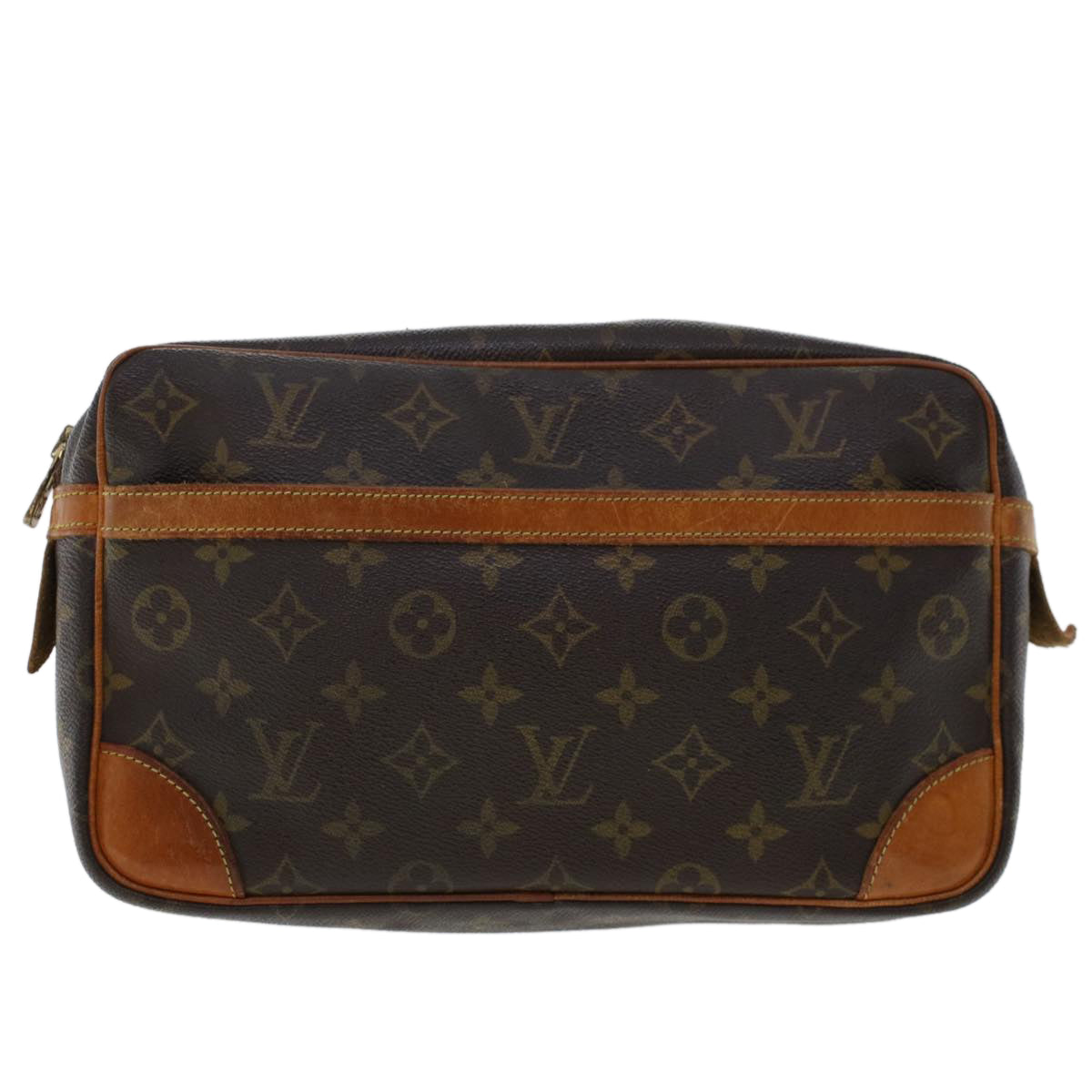 LOUIS VUITTON Monogram Compiegne 28 Clutch Bag M51845 LV Auth 47452