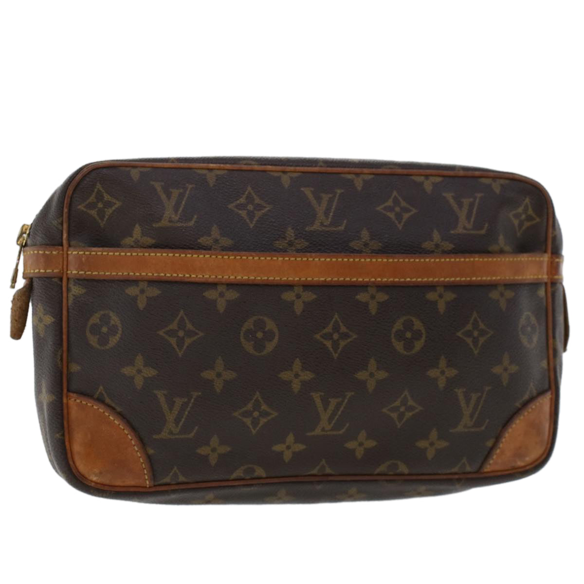 LOUIS VUITTON Monogram Compiegne 28 Clutch Bag M51845 LV Auth 47453