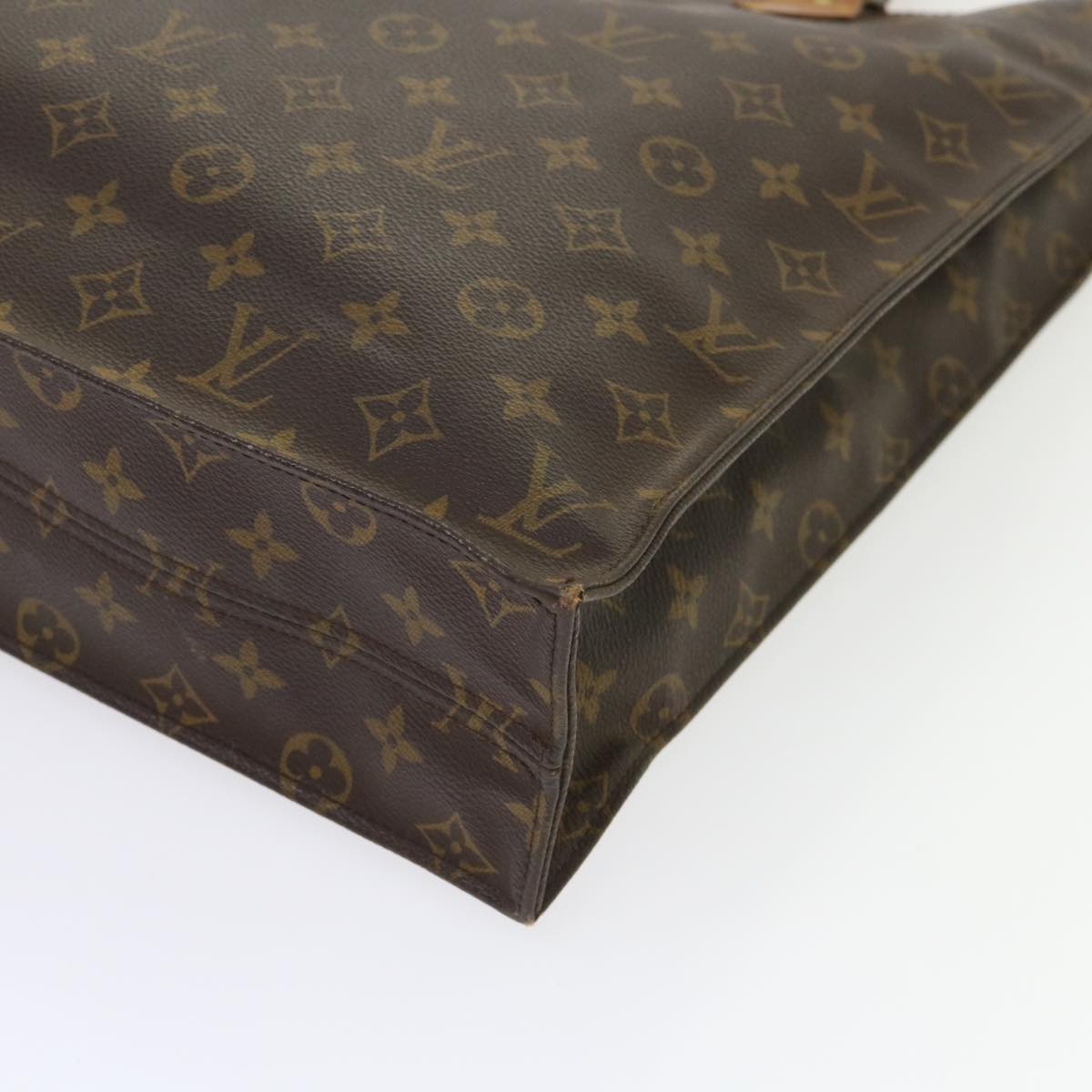 LOUIS VUITTON Monogram Sac Plat Hand Bag M51140 LV Auth 47475