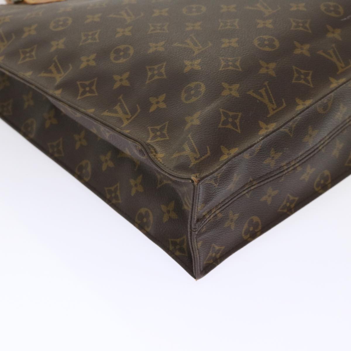 LOUIS VUITTON Monogram Sac Plat Hand Bag M51140 LV Auth 47475