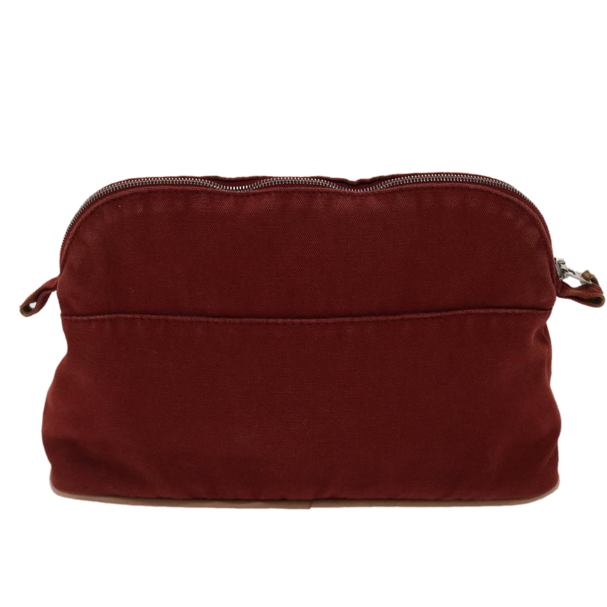 HERMES Bolide Pouch Canvas Red Auth 47537 - 0
