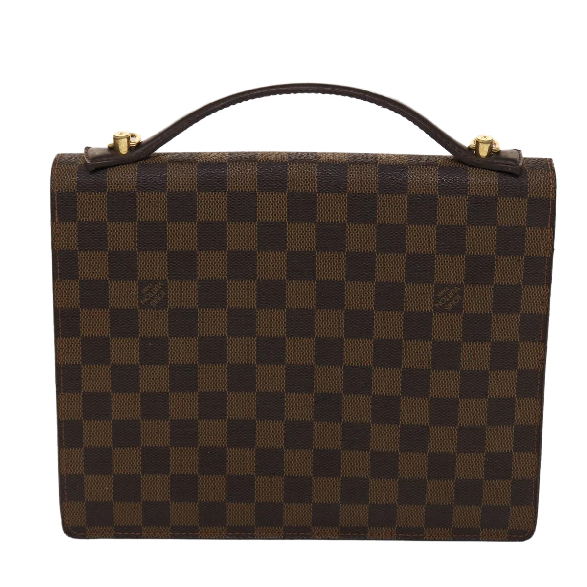 LOUIS VUITTON Damier Ebene Monceau 28 Hand Bag SPO 2way N48088 LV Auth 47539 - 0