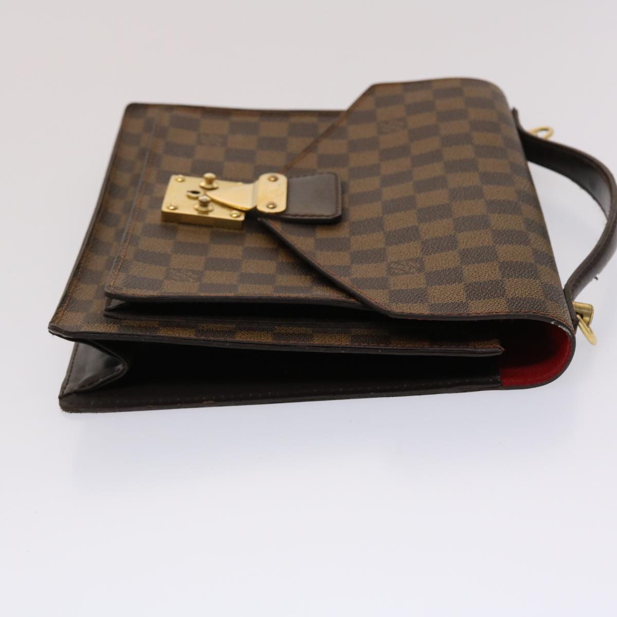 LOUIS VUITTON Damier Ebene Monceau 28 Hand Bag SPO 2way N48088 LV Auth 47539