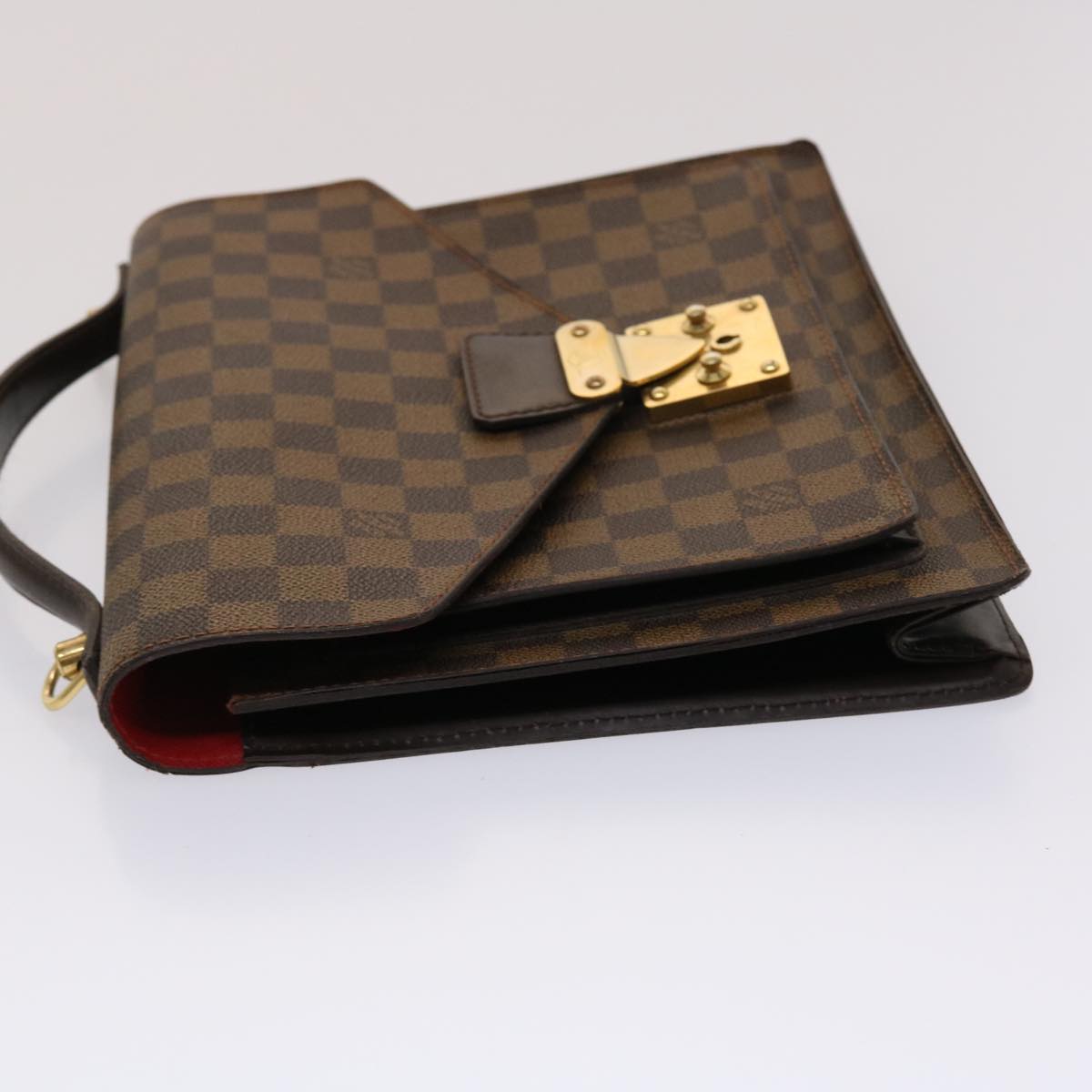 LOUIS VUITTON Damier Ebene Monceau 28 Hand Bag SPO 2way N48088 LV Auth 47539