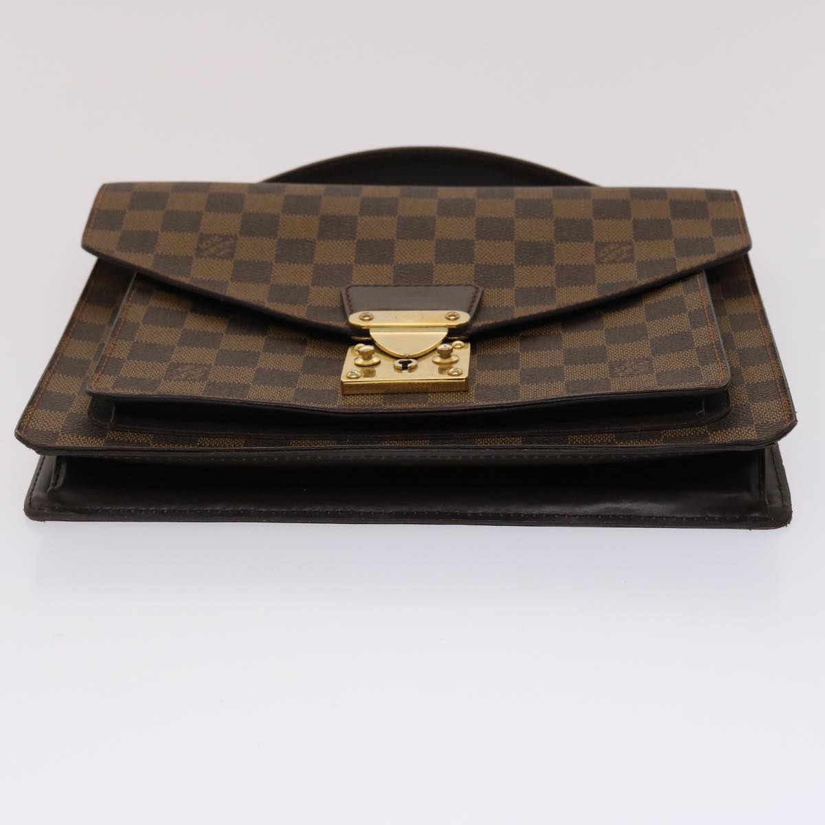 LOUIS VUITTON Damier Ebene Monceau 28 Hand Bag SPO 2way N48088 LV Auth 47539