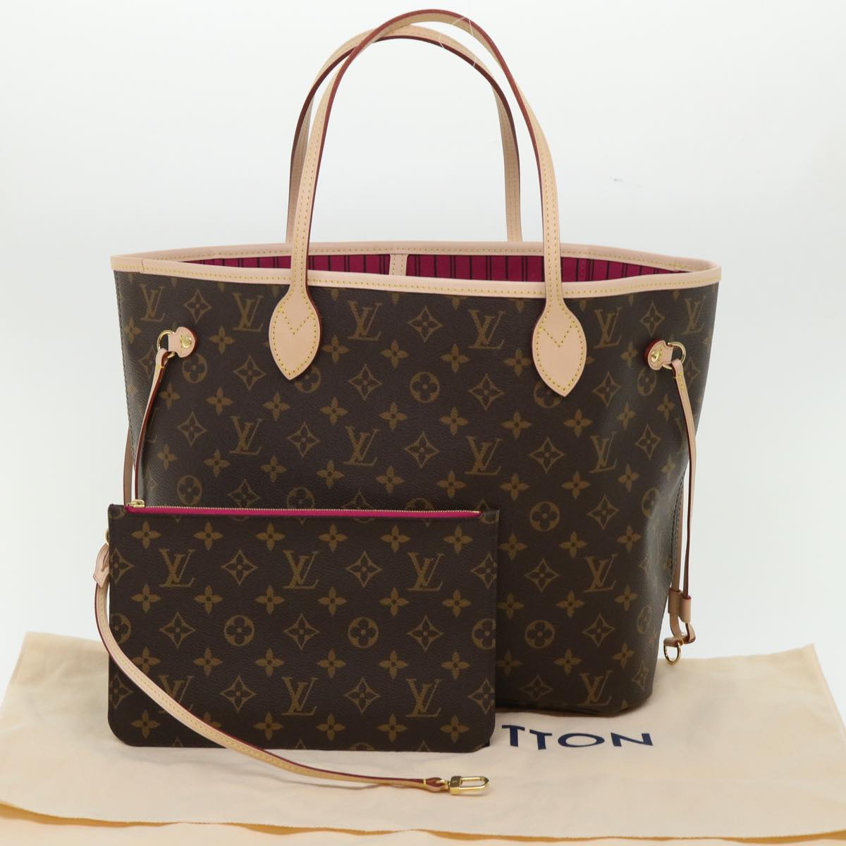 LOUIS VUITTON Monogram Neverfull MM Tote Bag M40156 LV Auth 47541A