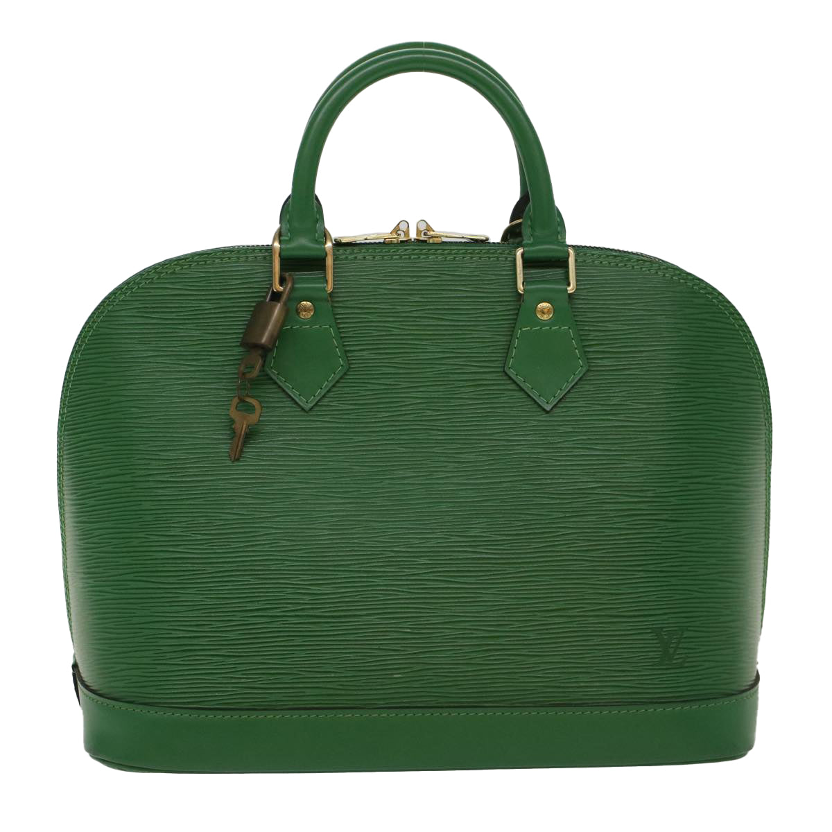 LOUIS VUITTON Epi Alma Hand Bag Borneo Green M52144 LV Auth 47554