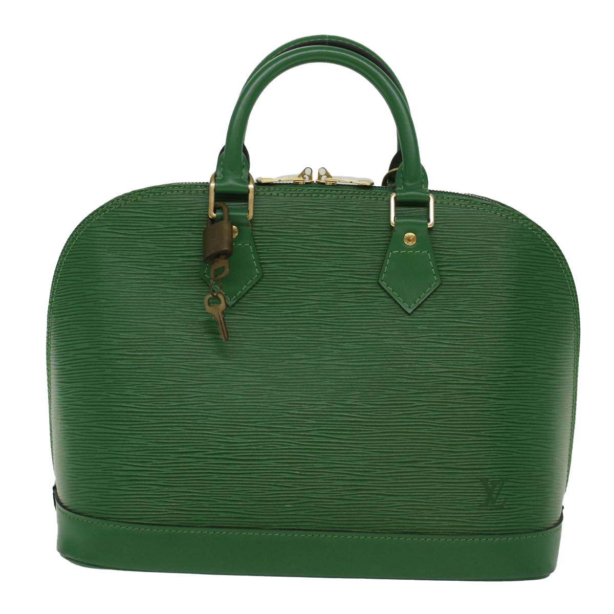 LOUIS VUITTON Epi Alma Hand Bag Borneo Green M52144 LV Auth 47554