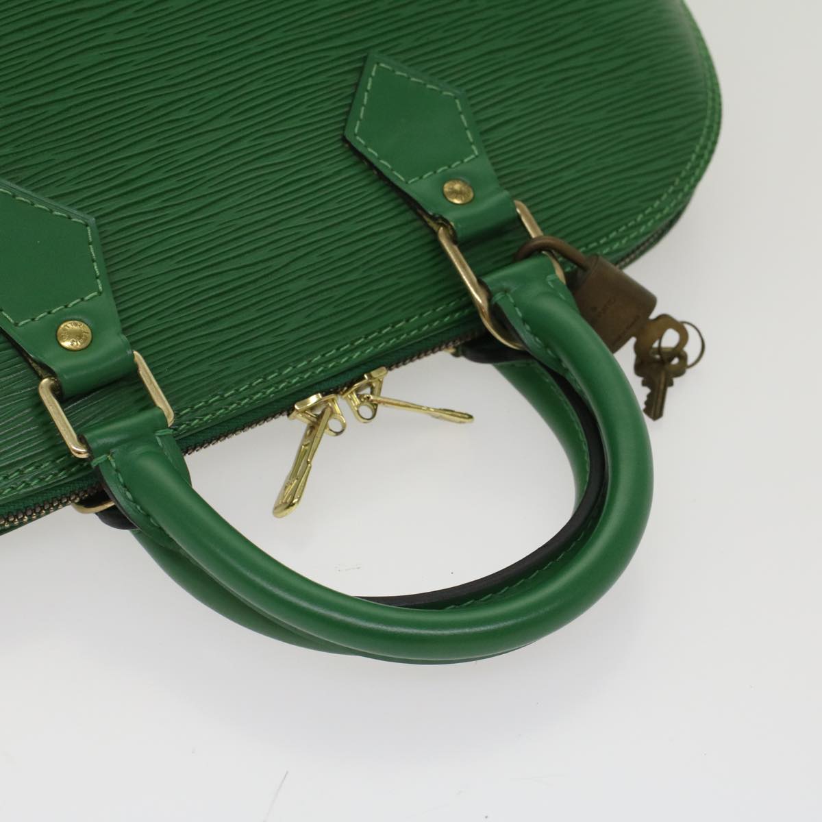 LOUIS VUITTON Epi Alma Hand Bag Borneo Green M52144 LV Auth 47554