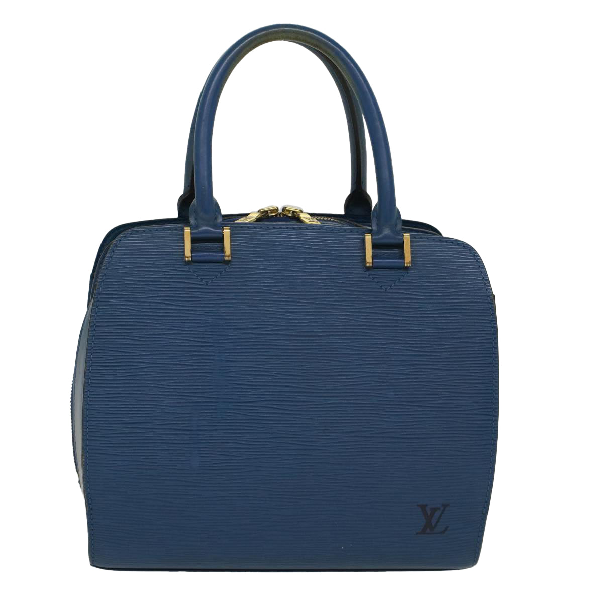 LOUIS VUITTON Epi Pont Neuf Hand Bag Blue M52055 LV Auth 47634