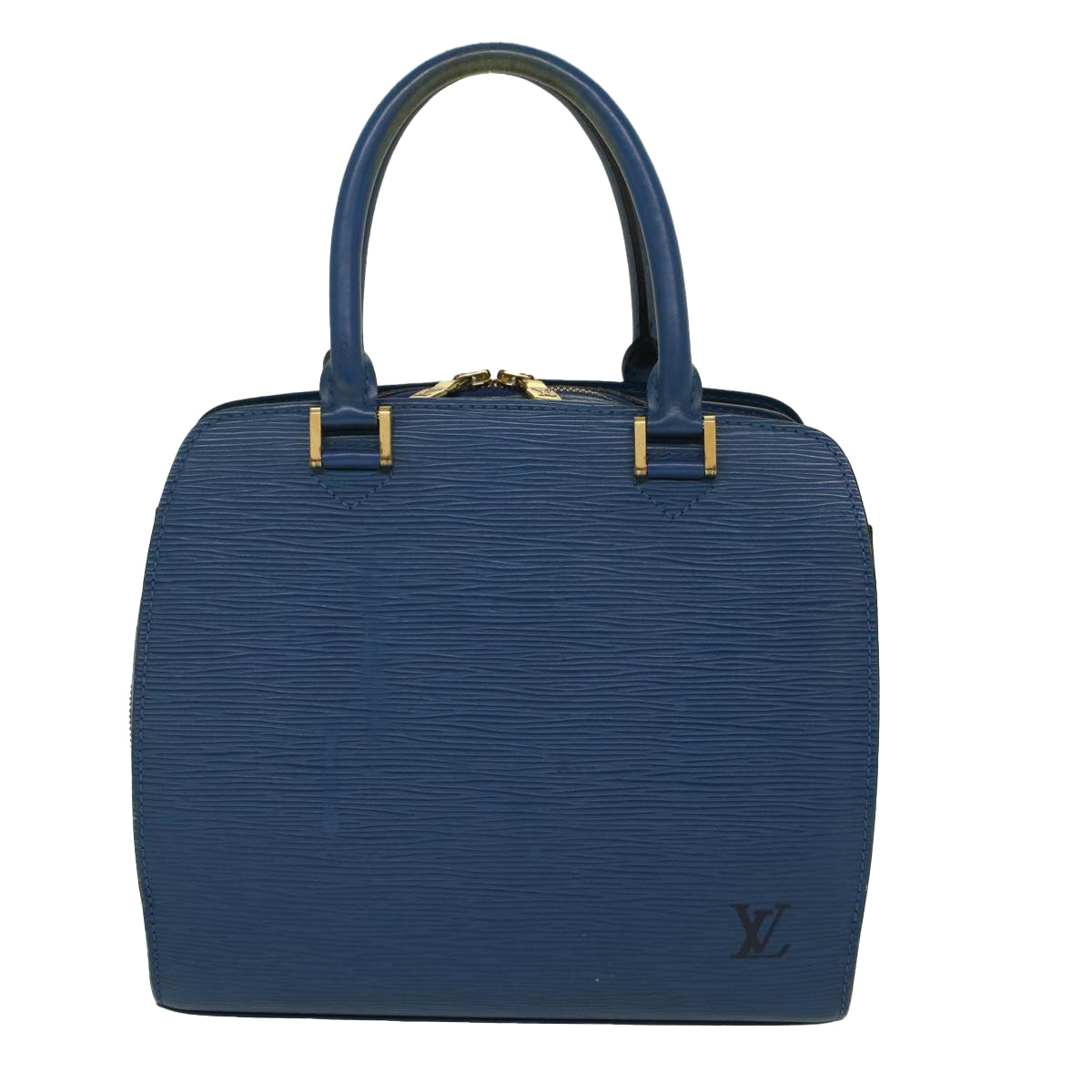 LOUIS VUITTON Epi Pont Neuf Hand Bag Blue M52055 LV Auth 47634