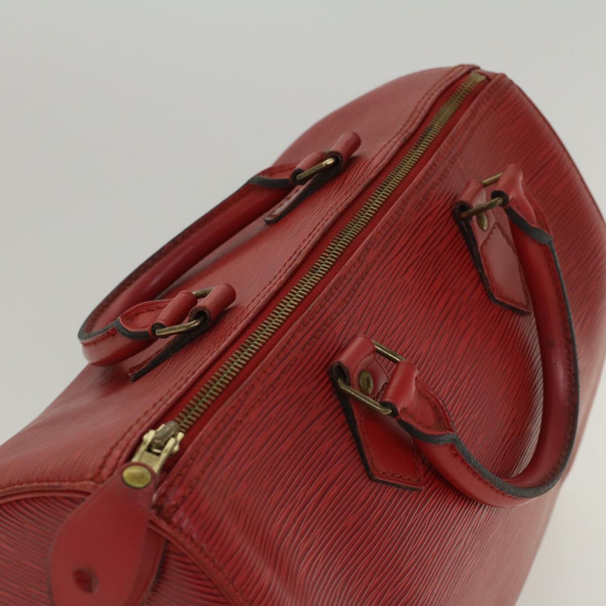 LOUIS VUITTON Epi Speedy 30 Hand Bag Red M43007 LV Auth 47642