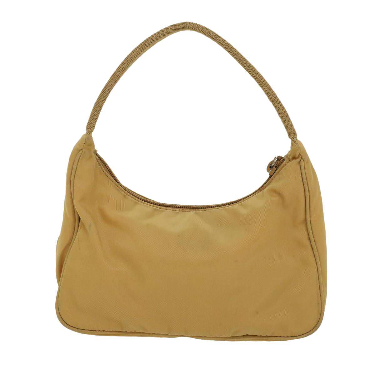 PRADA Hand Bag Nylon Yellow Auth 47650 - 0