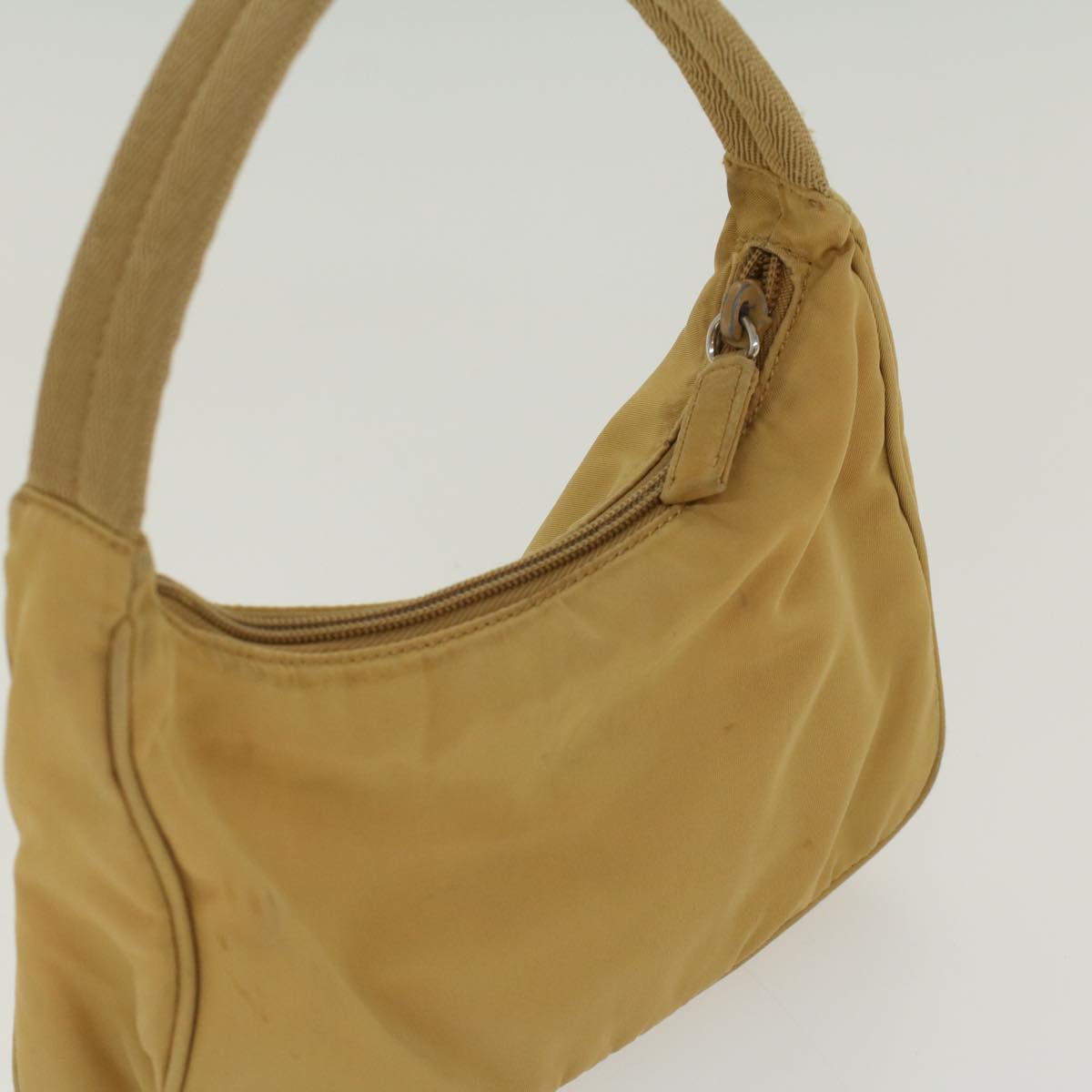 PRADA Hand Bag Nylon Yellow Auth 47650