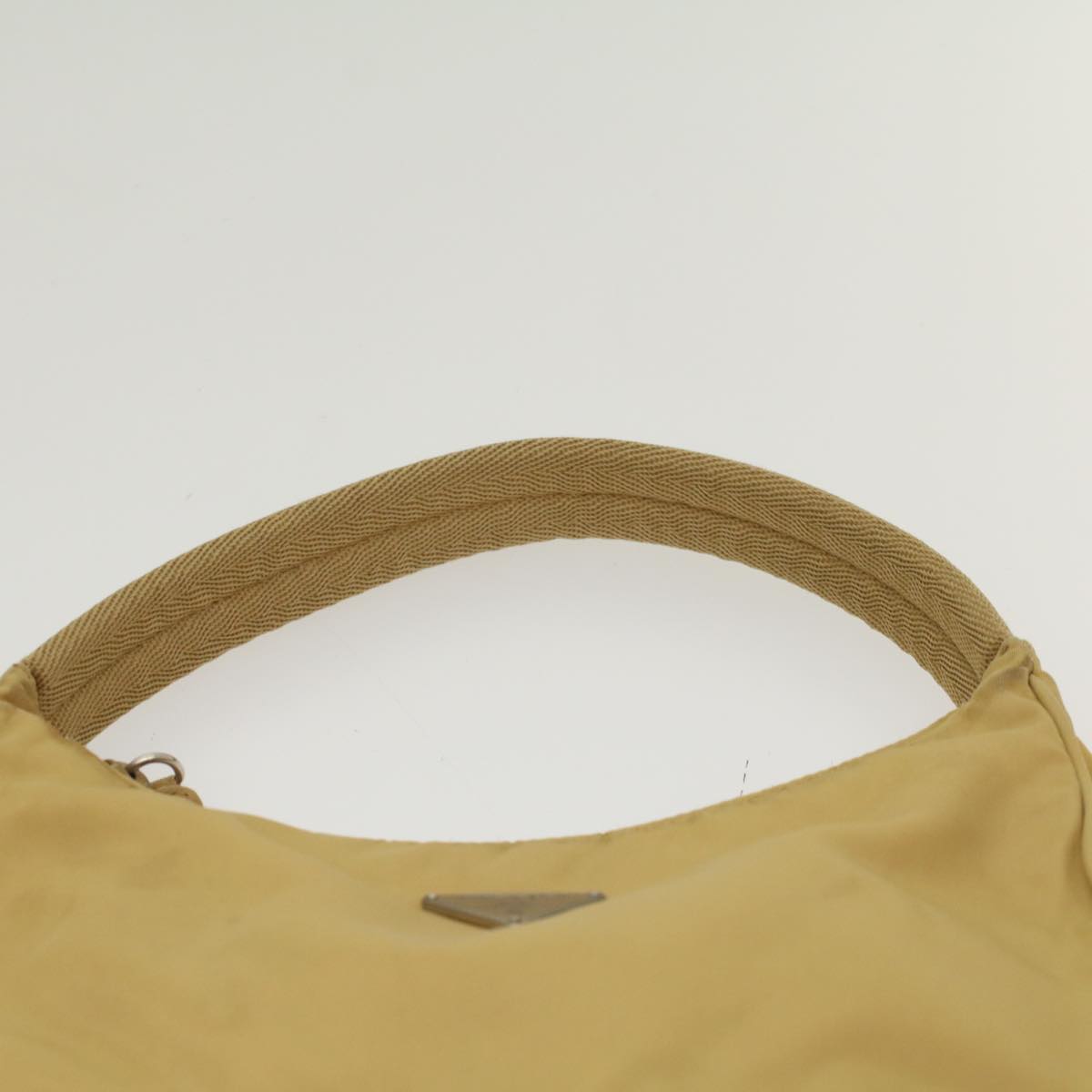 PRADA Hand Bag Nylon Yellow Auth 47650