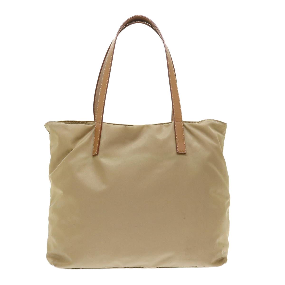 PRADA Shoulder Bag Nylon Beige Auth 47678 - 0