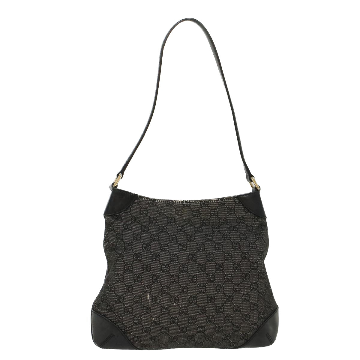 GUCCI GG Canvas Shoulder Bag Black 257296 Auth 47689