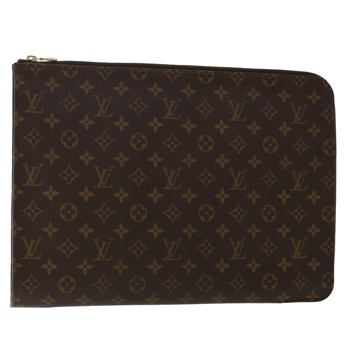 LOUIS VUITTON Monogram Poche Document Briefcase M53400 LV Auth 47706