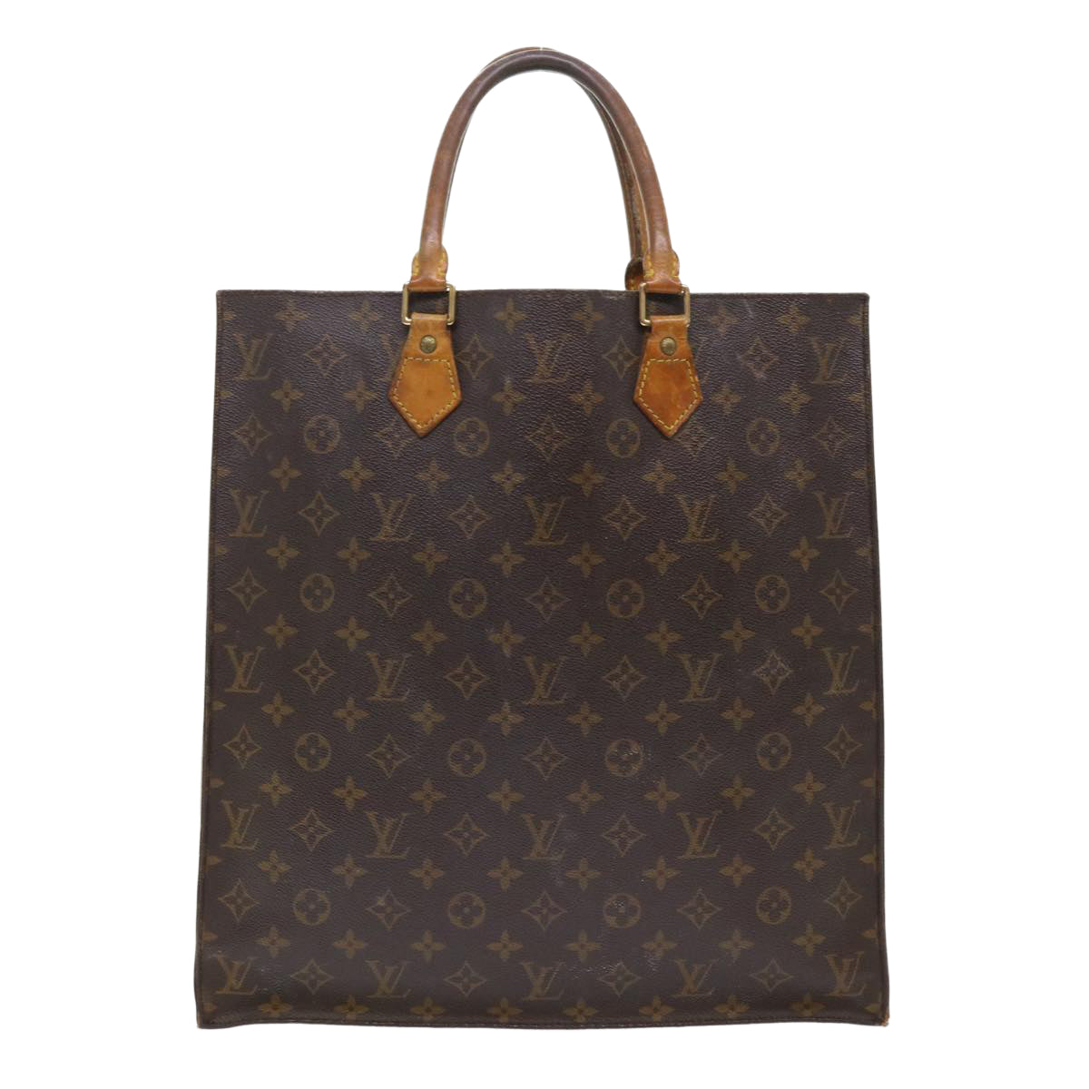 LOUIS VUITTON Monogram Sac Plat Hand Bag M51140 LV Auth 47730 - 0