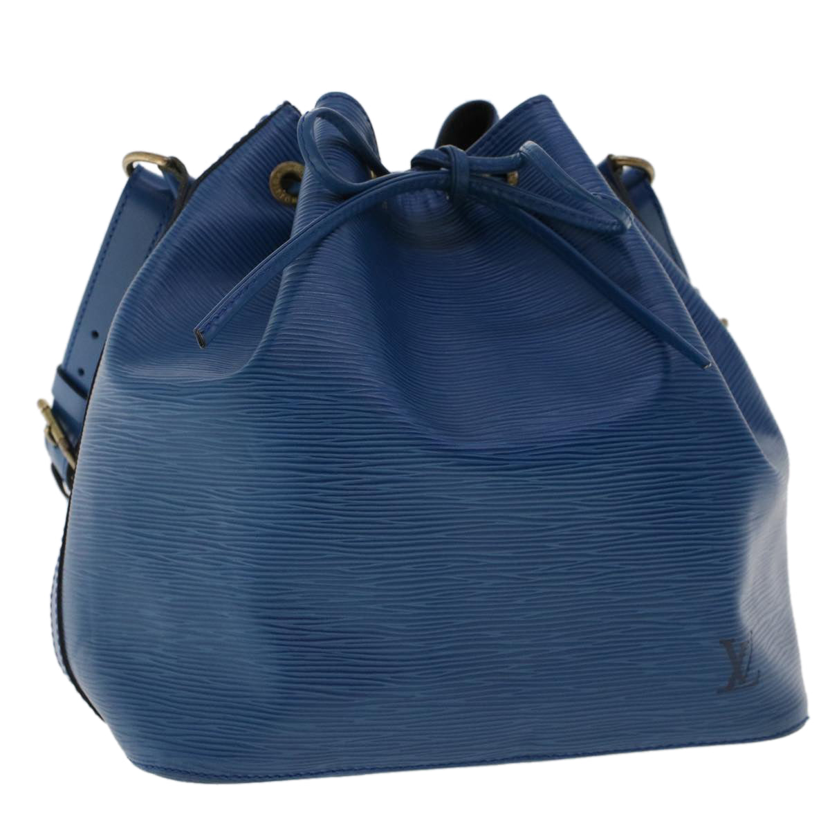 LOUIS VUITTON Epi Petit Noe Shoulder Bag Blue M44105 LV Auth 47742