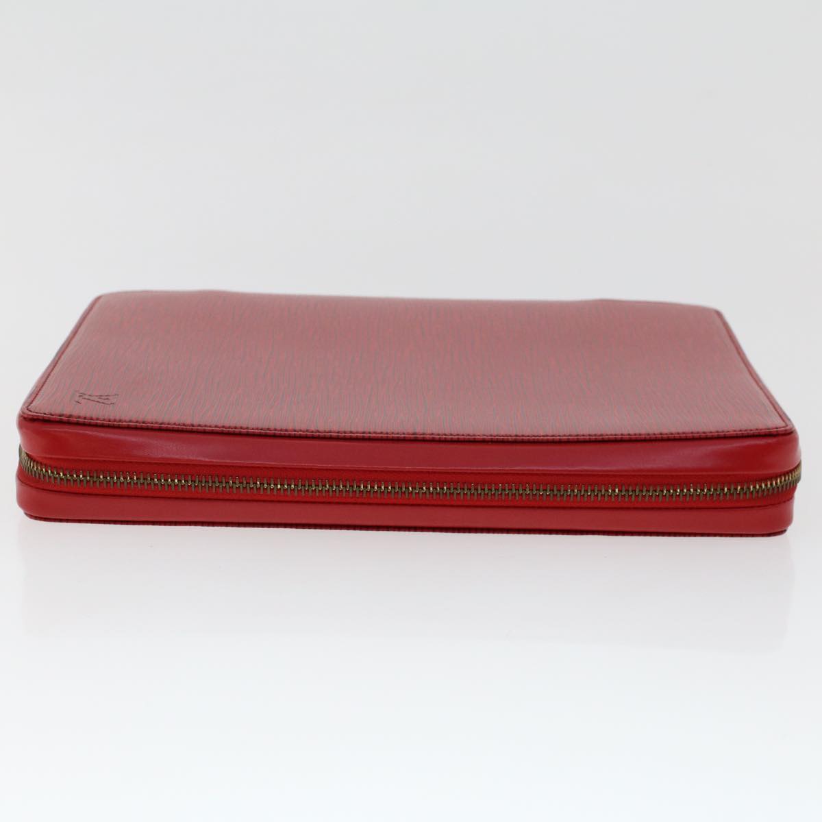 LOUIS VUITTON Epi Agenda Voyage Clutch Bag Red LV Auth 47809