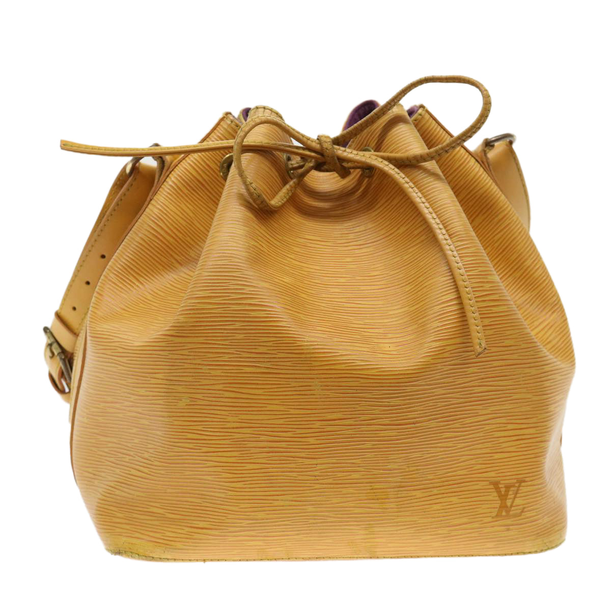 LOUIS VUITTON Epi Petit Noe Shoulder Bag Tassili Yellow M44109 LV Auth 47833