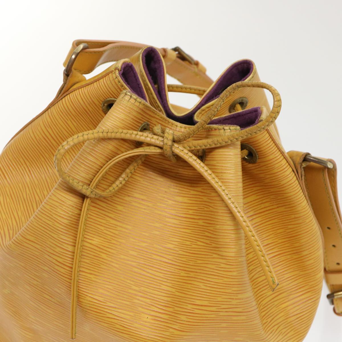 LOUIS VUITTON Epi Petit Noe Shoulder Bag Tassili Yellow M44109 LV Auth 47833