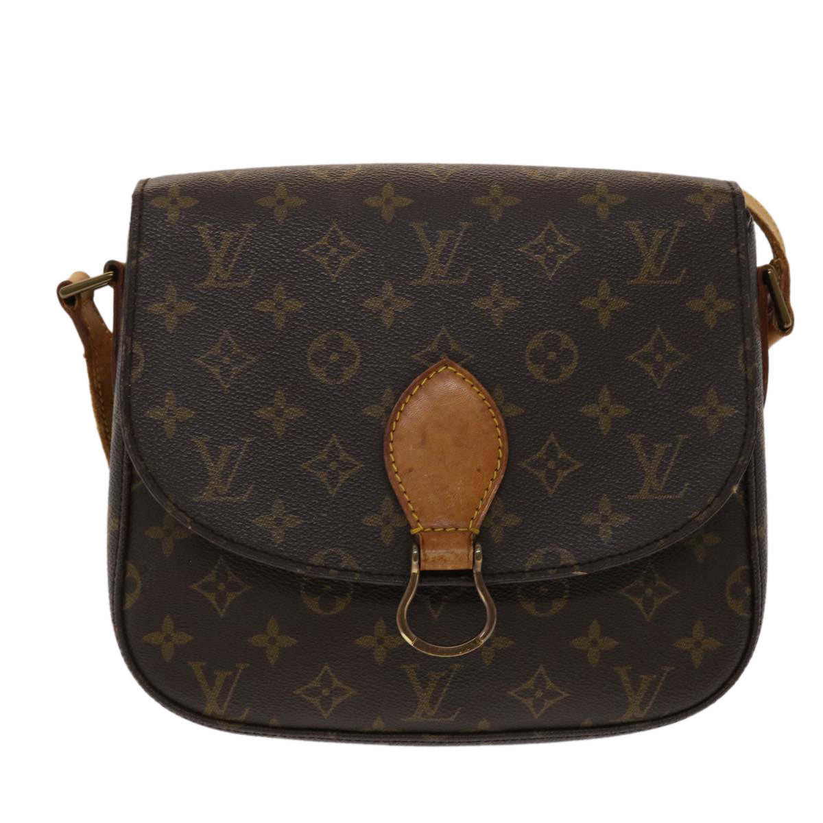 LOUIS VUITTON Monogram Saint Cloud GM Shoulder Bag M51242 LV Auth 47889