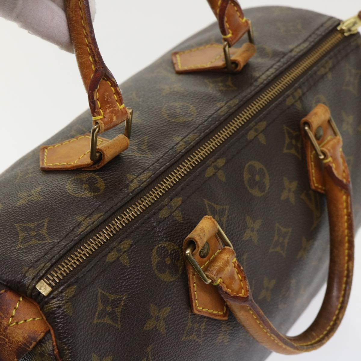 LOUIS VUITTON Monogram Speedy 30 Hand Bag M41526 LV Auth 47921