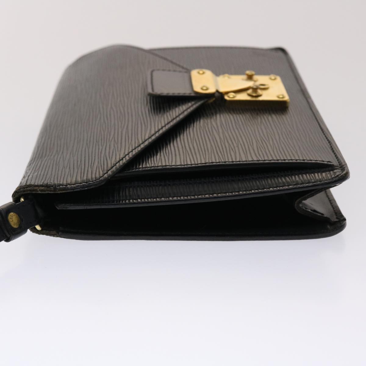 LOUIS VUITTON Epi Serie Dragonne Hand Bag Black M52612 LV Auth 47949