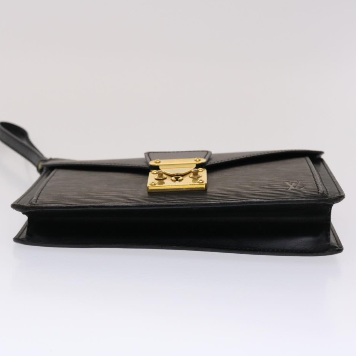 LOUIS VUITTON Epi Serie Dragonne Hand Bag Black M52612 LV Auth 47949