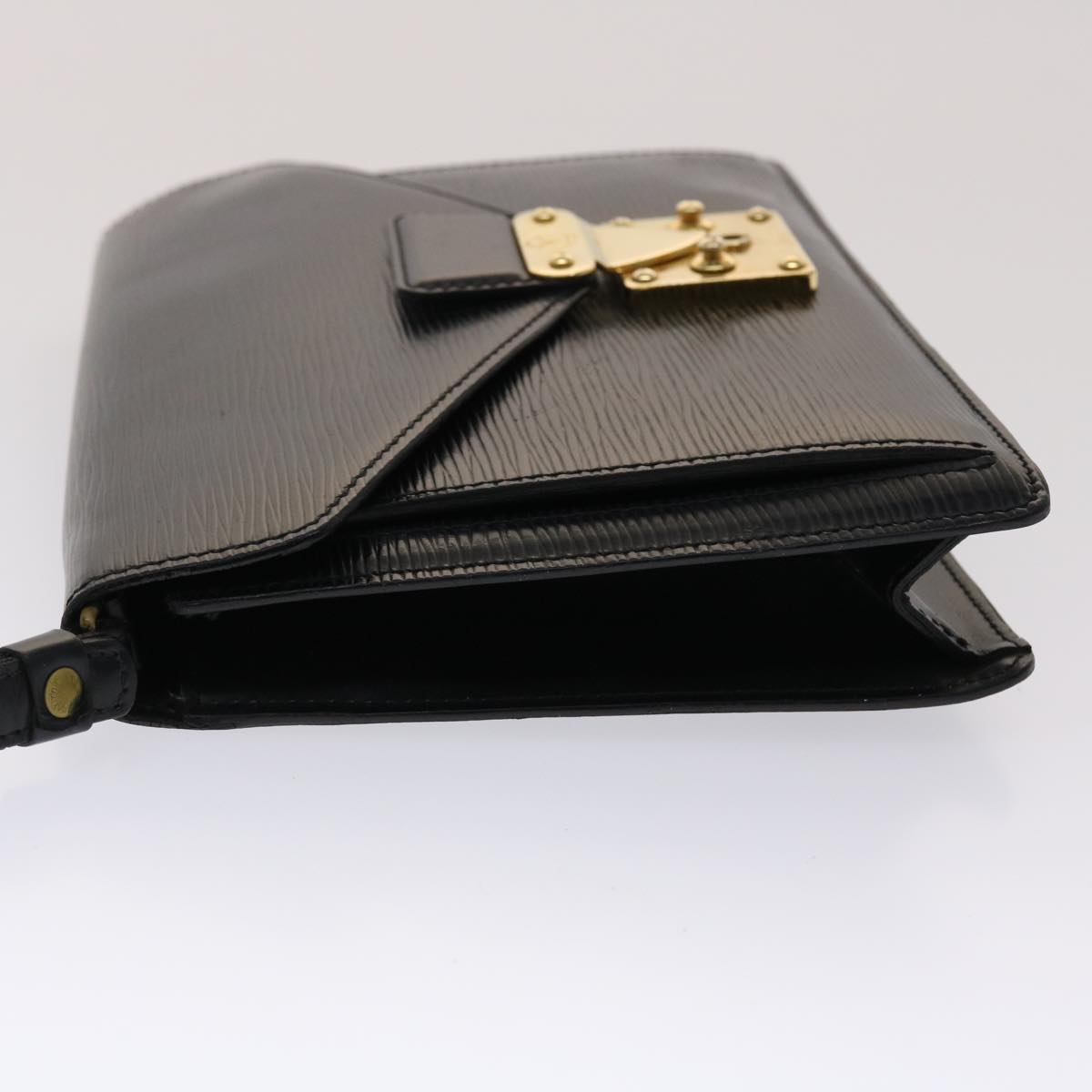 LOUIS VUITTON Epi Serie Dragonne Hand Bag Black M52612 LV Auth 47950