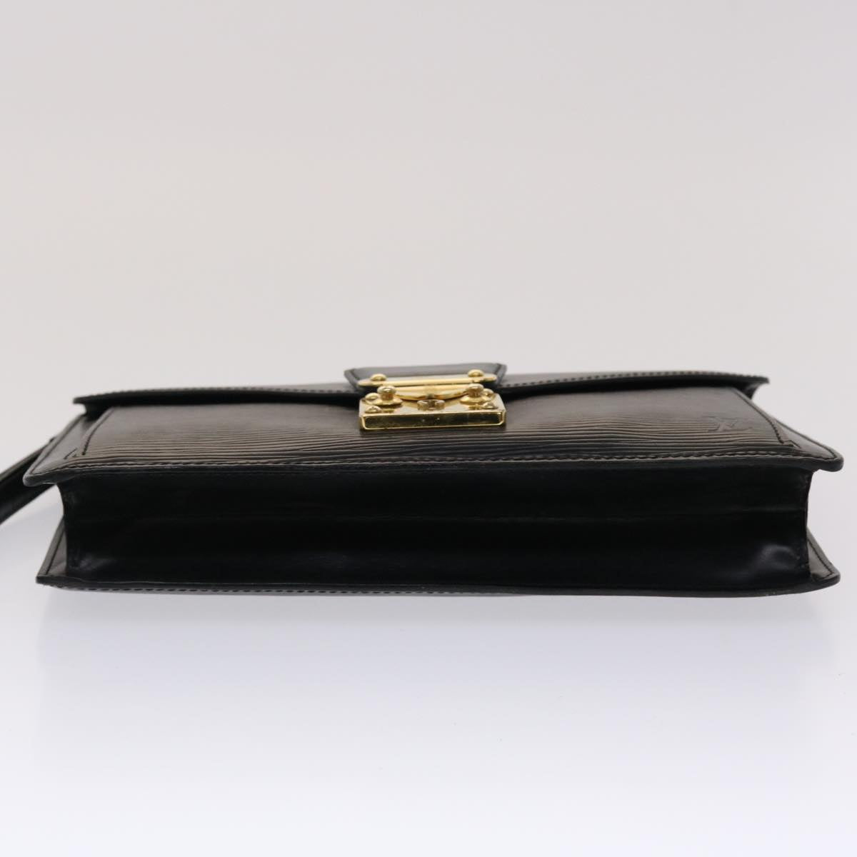 LOUIS VUITTON Epi Serie Dragonne Hand Bag Black M52612 LV Auth 47950