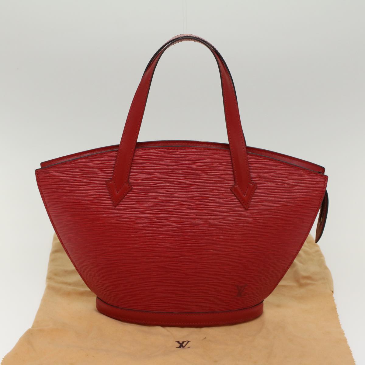 LOUIS VUITTON Epi Saint Jacques Hand Bag Red M52277 LV Auth 47953