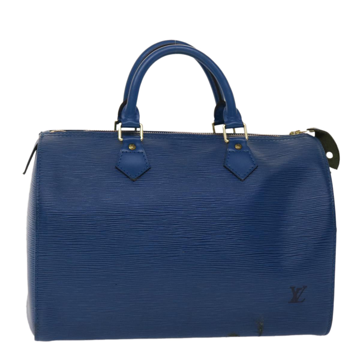 LOUIS VUITTON Epi Speedy 30 Hand Bag Toledo Blue M43005 LV Auth 47960