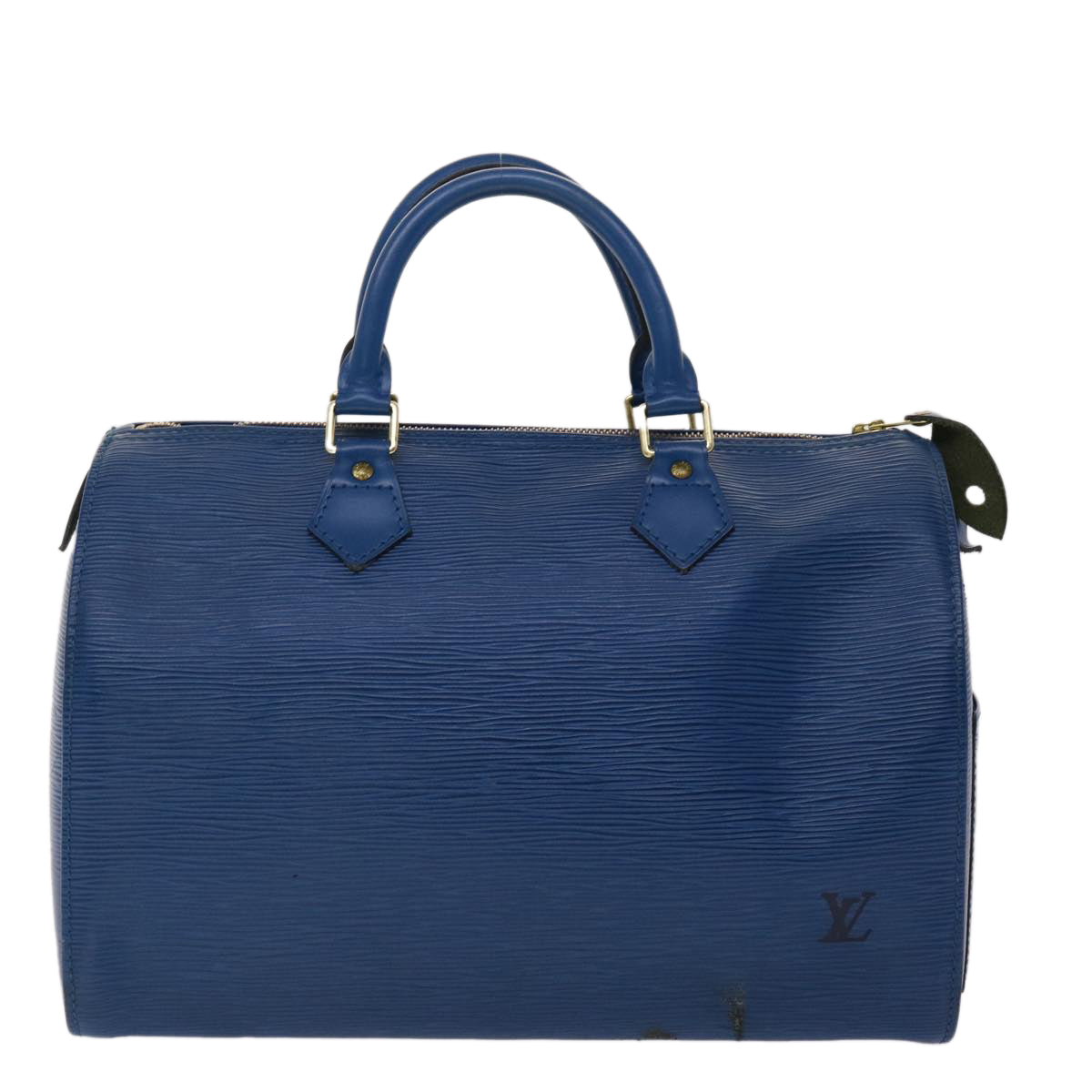 LOUIS VUITTON Epi Speedy 30 Hand Bag Toledo Blue M43005 LV Auth 47960