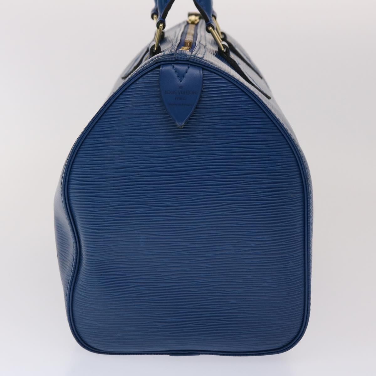 LOUIS VUITTON Epi Speedy 30 Hand Bag Toledo Blue M43005 LV Auth 47960