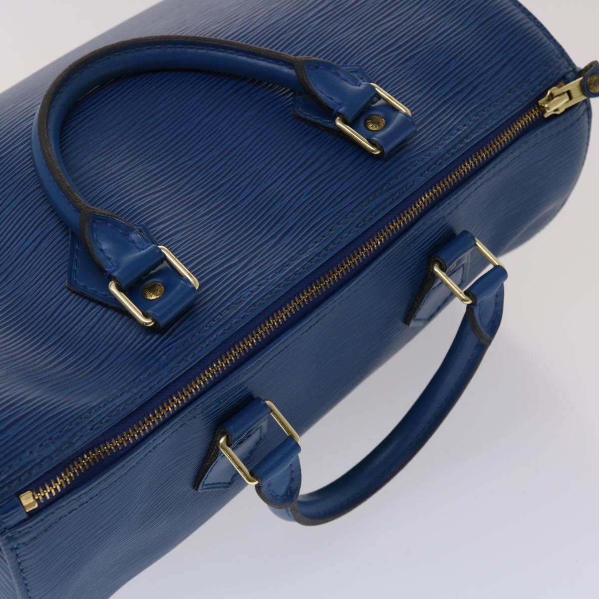 LOUIS VUITTON Epi Speedy 30 Hand Bag Toledo Blue M43005 LV Auth 47960