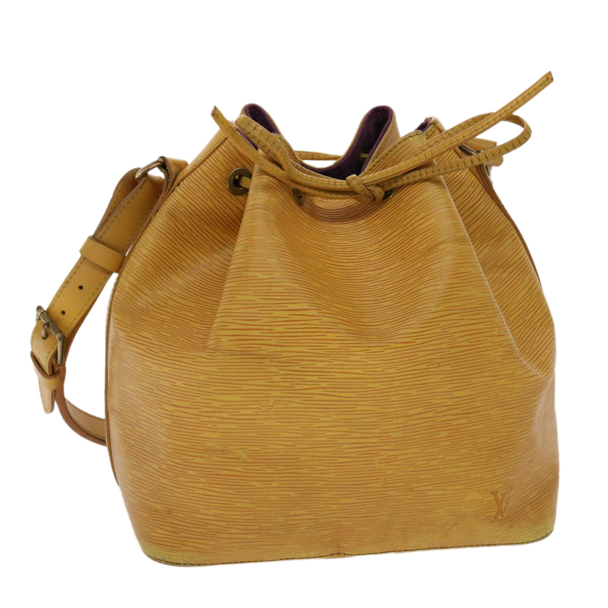 LOUIS VUITTON Epi Petit Noe Shoulder Bag Tassili Yellow M44109 LV Auth 47966