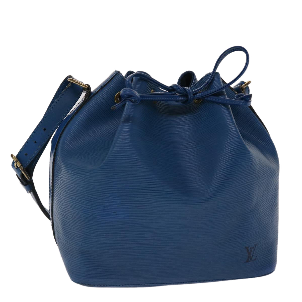 LOUIS VUITTON Epi Petit Noe Shoulder Bag Blue M44105 LV Auth 47967