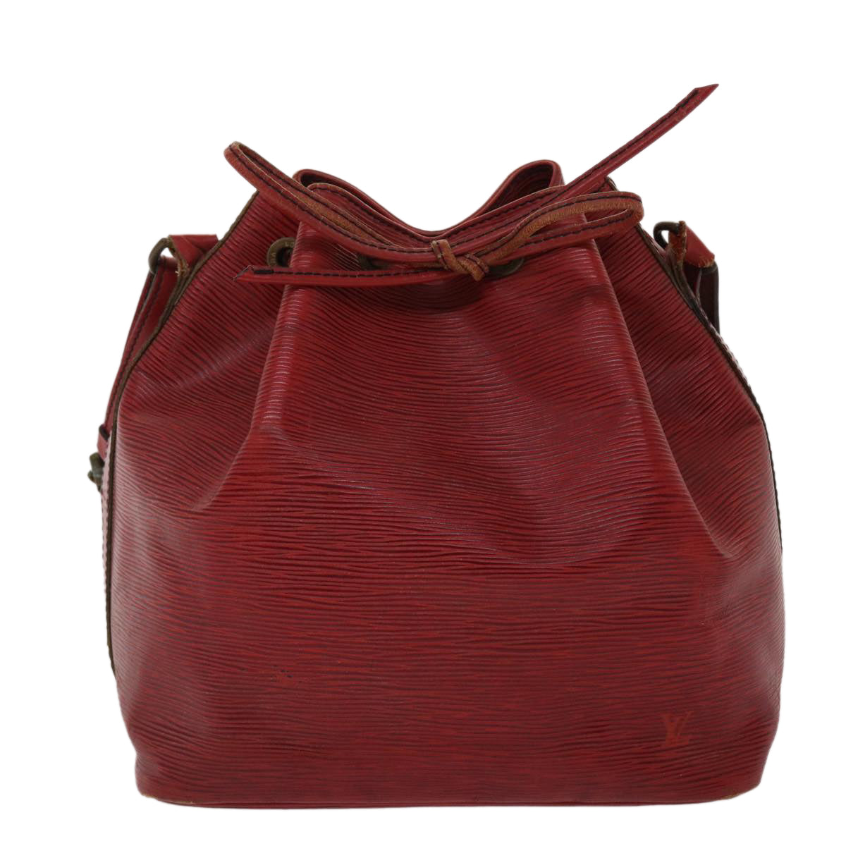 LOUIS VUITTON Epi Petit Noe Shoulder Bag Red M44107 LV Auth 47968