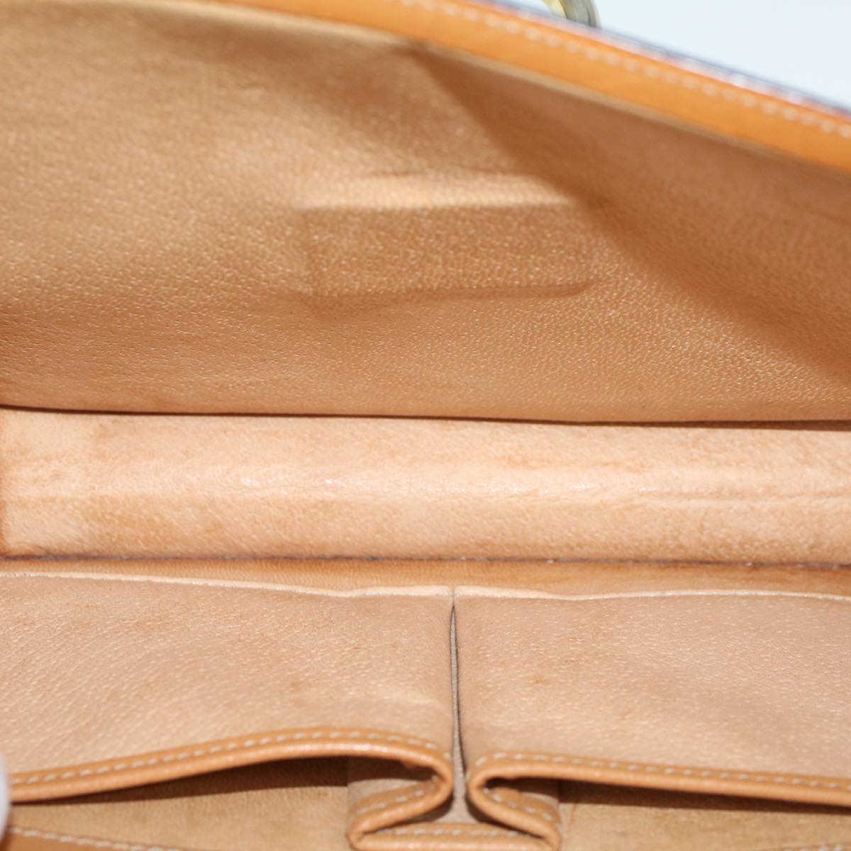 CELINE Macadam Canvas Hand Bag PVC Leather Brown Auth 47998