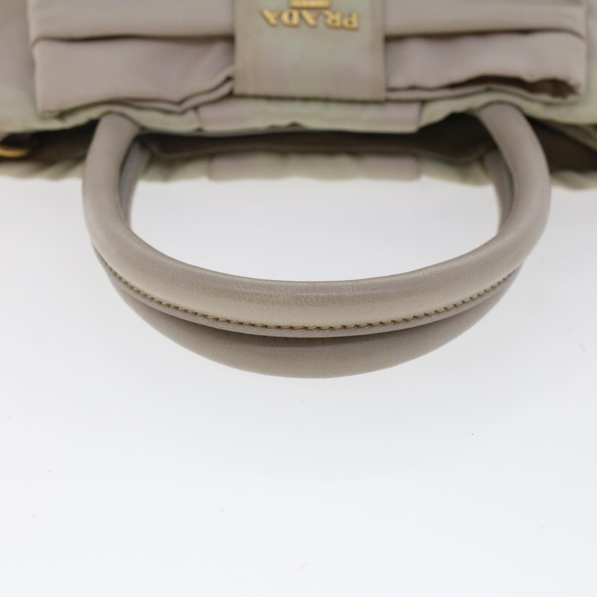 PRADA Hand Bag Nylon 2way Gray Auth 48005